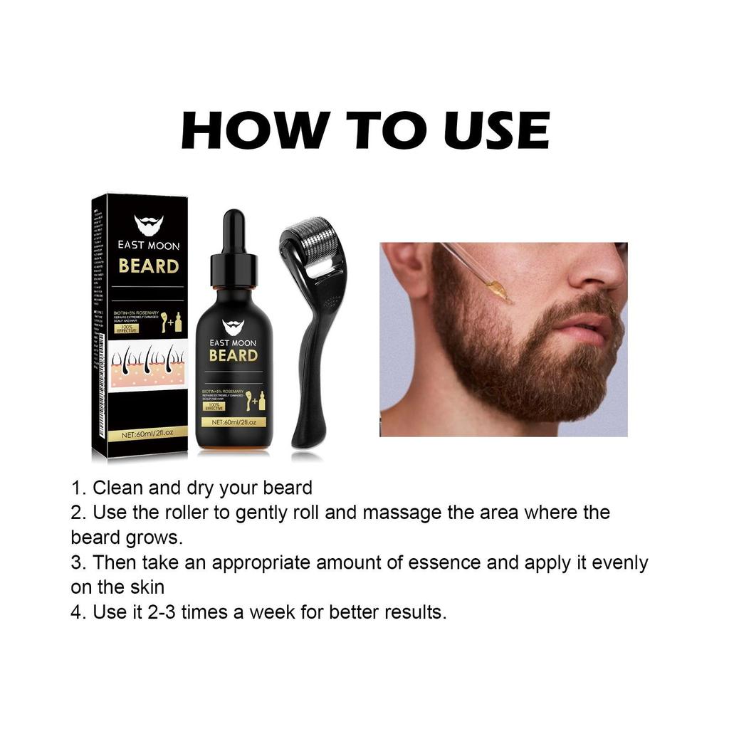 Beard Care Kit, deeply moisturizes and nourishes the beard, promotes a fuller beard, enhances masculine charm.