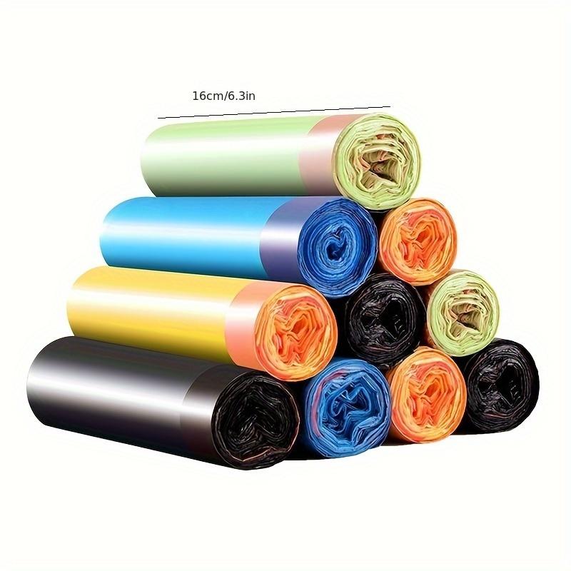 Extra Thick Drawstring Trash Bags - Colorful, Self-Sealing Disposable Garbage Liners for Kitchen, Bedroom, Bathroom & Living Room Cleaning