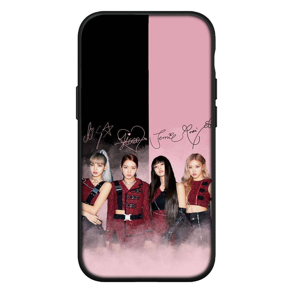 Для Samsung Galaxy S24 S23 iPhone 16 15 14 Xiaomi Redmi Note 13 12 11 10 8 Plus 9 Pro Max X XR чехол для телефона розовый корейский черный Kpop OPPO Huawei чехол