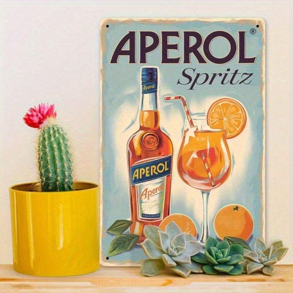 Металлический Постер Настенное Искусство, Винтажный Декор Aperol Spritz, Жестяная Вывеска для Бара Кухни