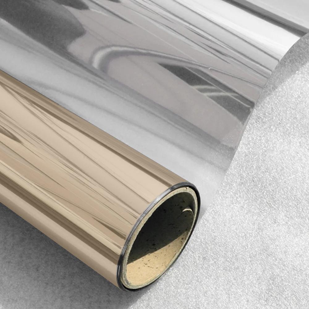 Широкая 70/80/90 см зеркальная солнцезащитная тонировка для окон, солнцезащитная, теплозащитная, серебристые виниловые наклейки в рулонах, солнцезащитные пленки для окон