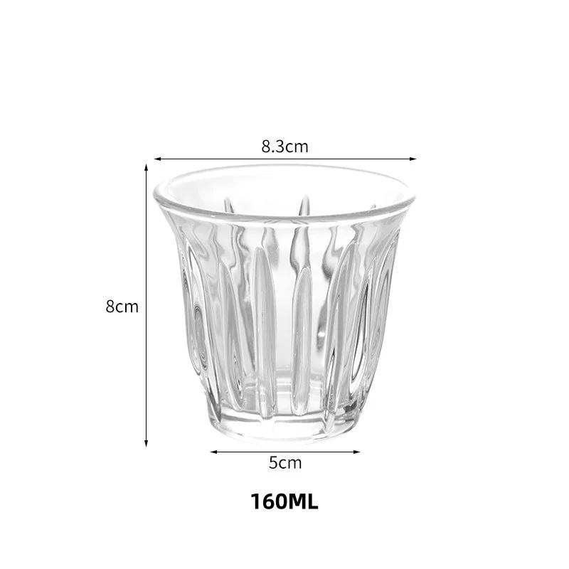 Transparent Tempered Glass Coffee Cup High Temperature Resistant Espresso Cappuccino Juice Cocktail Cup Barista Glassware