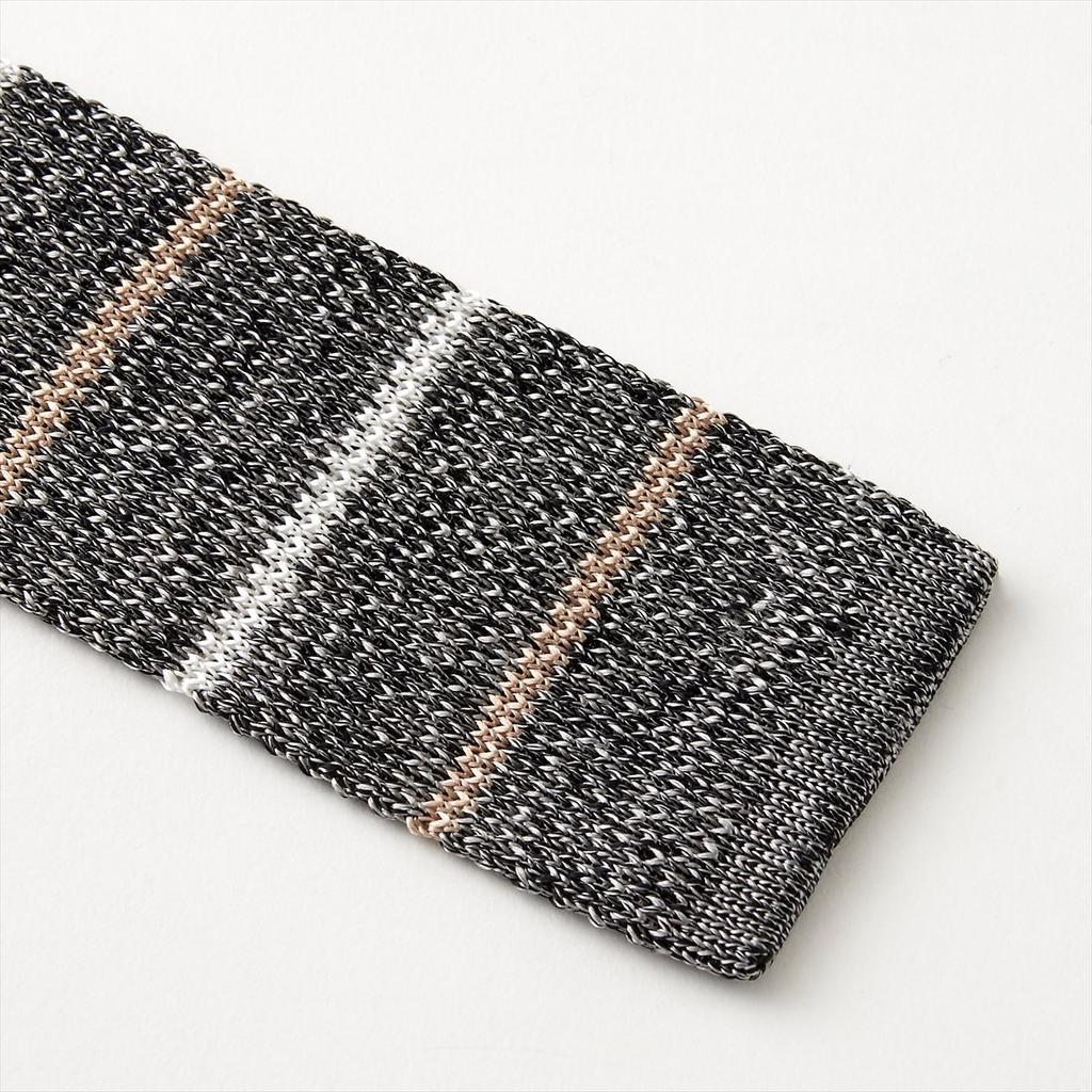 Галстук Галстук Черный [Ogier] Галстук/Вязаный 100% шелк/Узор каймы/Узкий Галстук/Тонкий NK-033