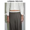 UR Women's Spliced Waist Wide-Leg Trousers