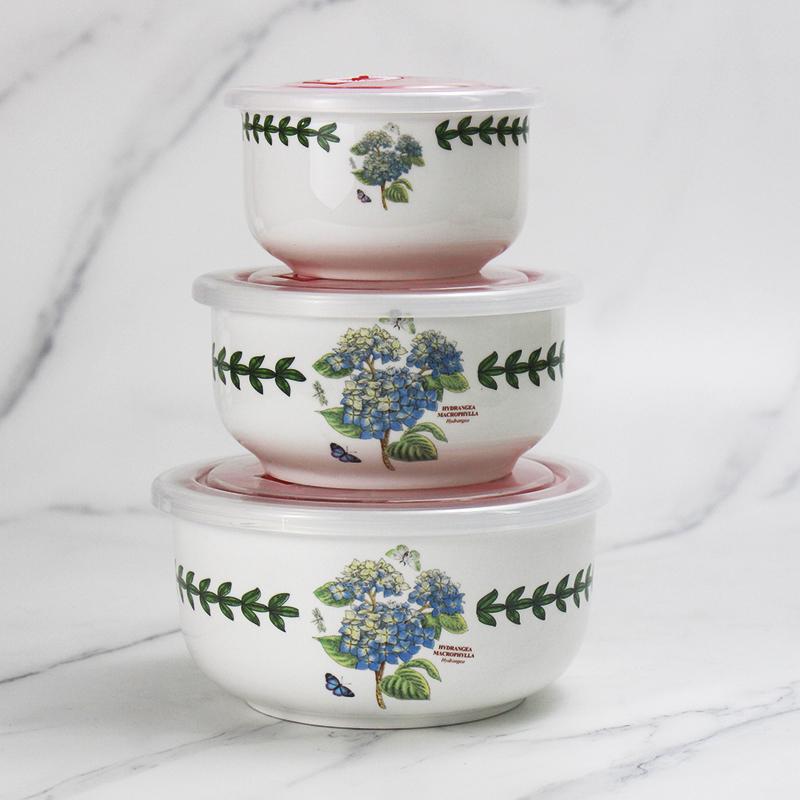 Из трех частей, хрустящий керамический холодильник для пищевых продуктов, герметичная микроволновая печь, большая емкость для ланча, миска для лапши быстрого приготовления