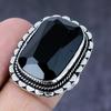 Natural Black Spinel Gemstone Handmade 925 Steling Silver Ring Size 7.5 Z6r62