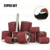 2 Size Sanding Drum Kit Sanding Mandrels Sanding Ring 22Pcs Set