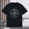 2025 Fashion Light Luxury Brand Cotton Casual Short Sleeve Stone Printed Top Men's and Women's Versatile Round Neck T-shirt