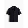 H M caMp sHirt Regular Fit Navy Blue