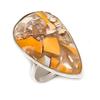 Natural Brecciated Mookaite 925 Sterling Silver Jewelry Ring Size 8 V0u32