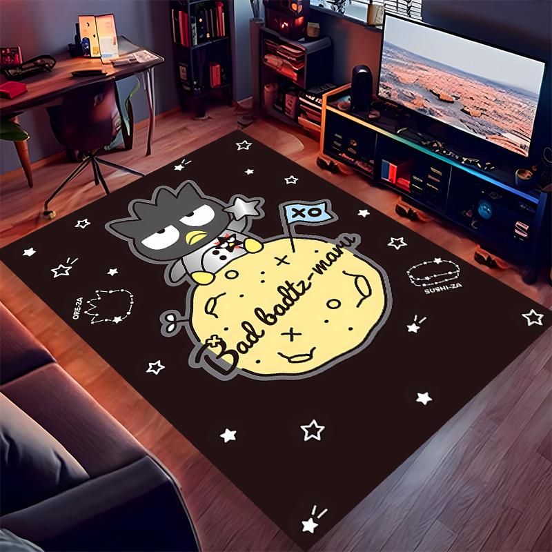 1pc Sanrio3 Print Area Rug - Soft, Washable Non-Slip Indoor Mat for Office Chairs, Living Room, Home Office Decorative Rug