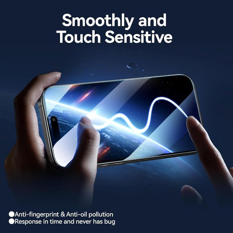 iPhone 16 Pro Privacy Screen Protector - Spyproof 3D Fully Covered Shatter-proof Tempered Glass, Bubble-free,easy To Install and Durable Against Drops