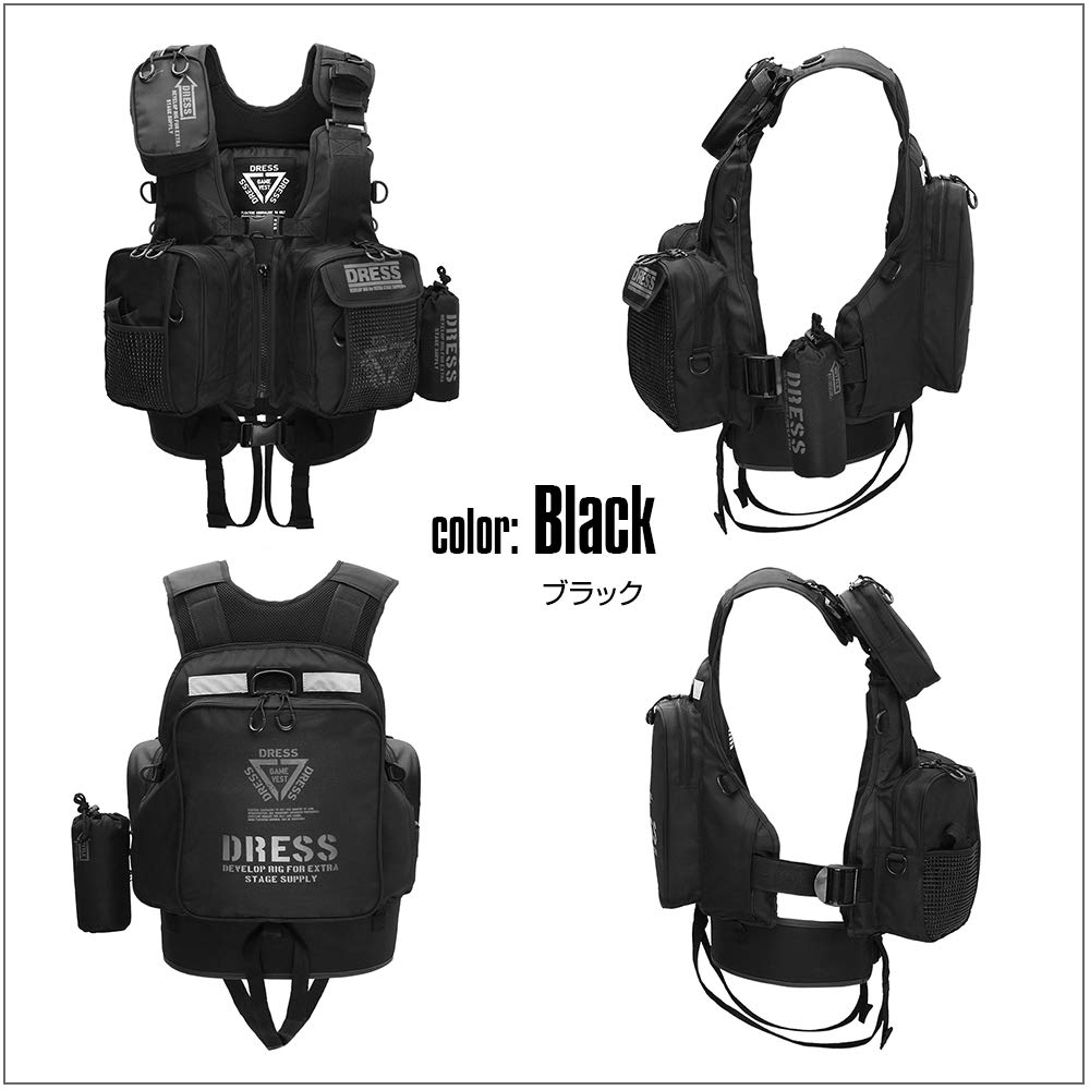 DRESS Chest High Wader Spikes Game Vest AIR Black Set Airborne/Felt S+Floating