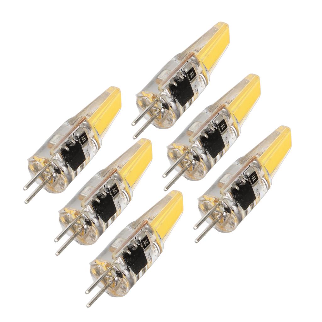 6 Pcs 6W 500LM G4 Bulb LED COB Silica Gel Energy Saving Lamp Bulb for Ceiling Lamp Wall Lamp Table Lamp 220V