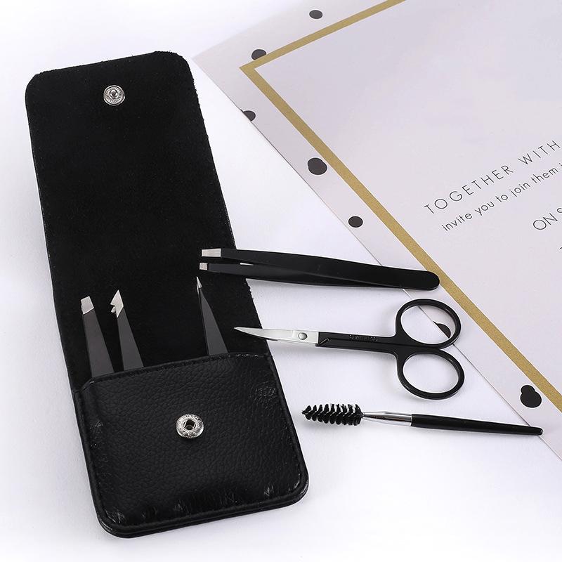 Tweezers Eyebrow Tweezer Set Stainless Professional Eye Lashes Extension Tweezers Eyebrow Tongs Scissors Cosmetic Tools