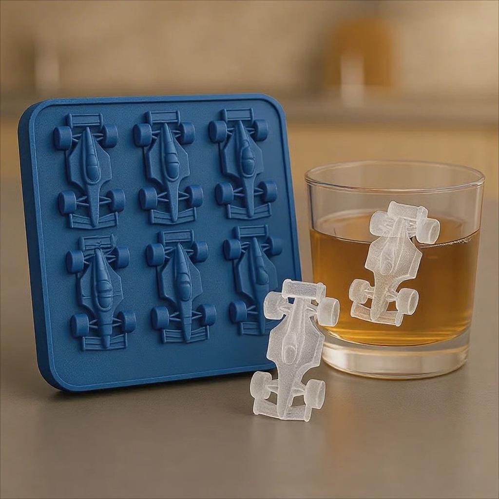 Racing Car Ice Mold Silicone Ice Tray For Whiskey Cocktails Juice -Free Freezer Safe Family Gathering - Ice Mold