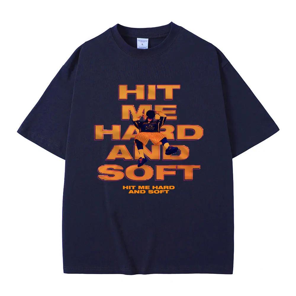 Футболка Hit Me Hard and Soft Tour с коротким рукавом, мужская повседневная футболка большого размера, уличная одежда для мужчин и женщин