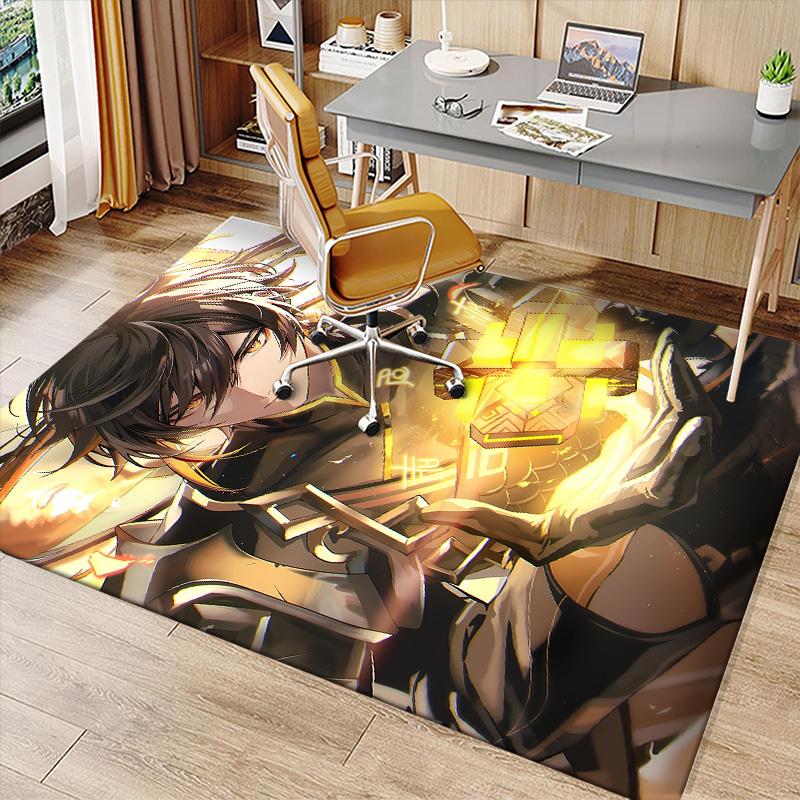 Genshin Impact characters3 Printed Absorbent Washable Carpet, Non-Slip Bathroom Mats, Kitchen Rugs, Yoga Mat,Living Room Entrance, Camping Picnic Rugs