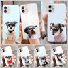 Милый чехол для телефона с собакой шнауцера для IPhone 14 13 12 11 XS X 8 7 6 Plus Mini Pro Max SE 2022, мягкий прозрачный чехол для телефона