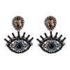Devil's Eye Drip Oil Alloy Earrings: Trendsetting European & American Street Style