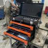 508 mm (20 Inch) Steel Tool Box, 3 Drawers, Metal Locks, Carrying Handle, Black-Orange