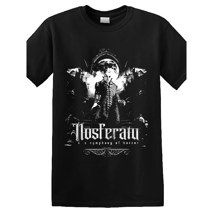 NOSFERATU - 'A Symphony Of Horror' Men'S Graphic Tee, Featuring A Striking Street Fashion Design. Crafted From, It Has A Crew Neckline And Short