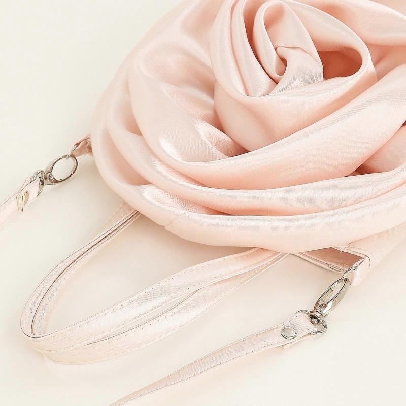 Shoulder Bag Clutch Bag 3D Rose Shape Crossbody Bag Handbag Fashion Tote Bag Banquet Prom Wedding Evening Bag  Hot Pink