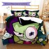 Invaderzim Узор Комплект постельного белья Одеяло Покрывало Наволочка Домашний Декор Подарок на День Рождения (1 пододеяльник + 2 наволочки, без наполнителя)