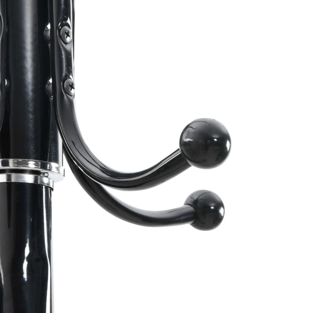 Coat Rack with Umbrella Holder Black 180 cm Iron