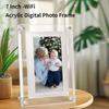 7-дюймовая акриловая цифровая фоторамка WIFI с интеллектуальным сенсорным экраном, облачная фоторамка с дистанционным управлением и электронным альбомом
