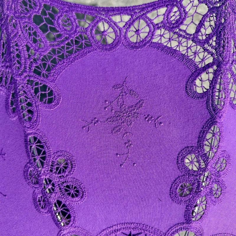 Handcrafted Cotton Lace Parasol Artistic Floral Embroidery Wedding Umbrella Outdoor Sun
