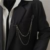 Fashion Chest Chain Shirt Suit Collar Clip Chain Collar Pins Brooch Lapel Pin Accessories