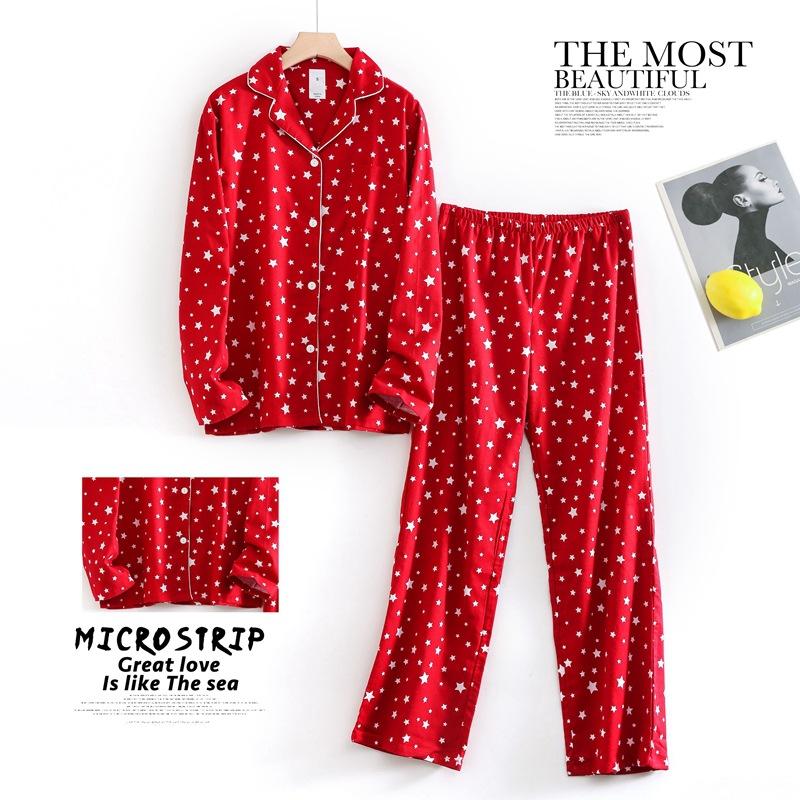 Женская осенне-зимняя пижама с рисунком из мультфильмов из хлопка, теплая, с начесом, домашняя одежда, комплект женской пижамы