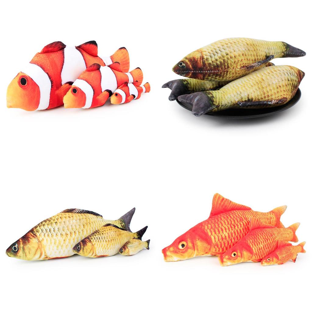 Popular Simulation Fish Cat Toy Wholesale Pet Plush Fish Toy For Cats With Soft Fur