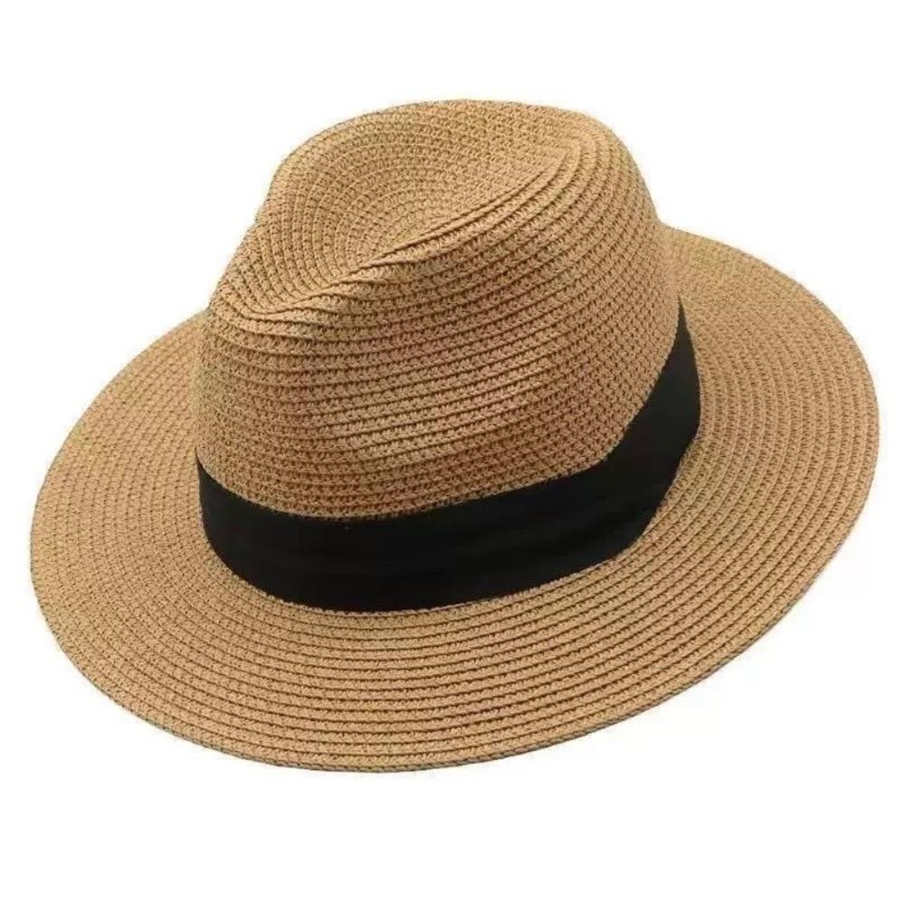 Sun Protection Summer Sun Hat Flat Brim Beach Cap Fashion Straw Hat Unisex