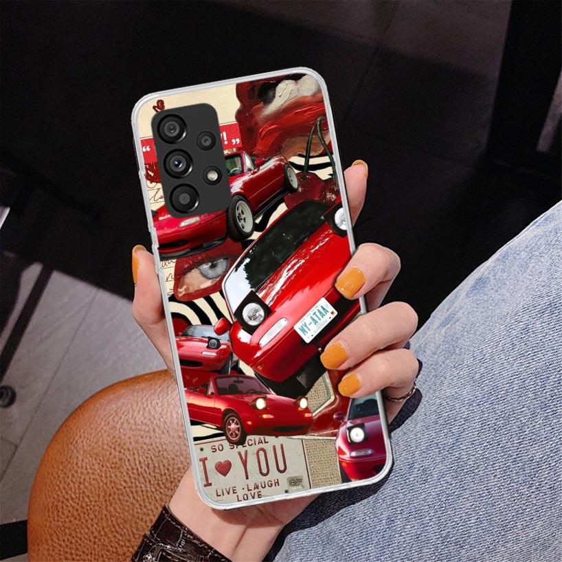 JDM Машина MX5 Милый Чехол для Телефона Для Samsung Galaxy A52 A32 A22 A12 A51 A31 A50S A30S A20S A10S Note 20 Ultra 10 Plus S10 A72 A71 Gal