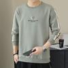 Men'S Sweater New Spring And Autumn Long Sleeved T-Shirt Men'S Round Neck Casual Student Base Coat Loose Trend Men'S Top