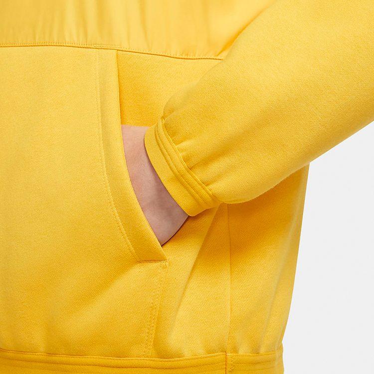 Nike Толстовки Мужские Желтые С Капюшоном Средней Посадки Обычные CU4102-743