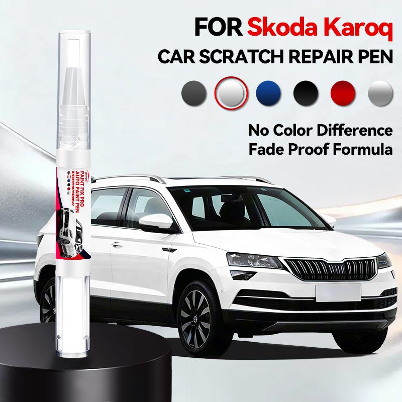 Для Skoda Karoq 2017-2025 NU Ремонтный маркер-карандаш для краски Подкраска Удаление царапин DIY Автоаксессуары Черный Белый Оранжевый Серебристый Синий Красный