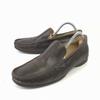 Leather Slip On 24 Dark Brown Loafer Moccasin Dress Shoes Business(USED)