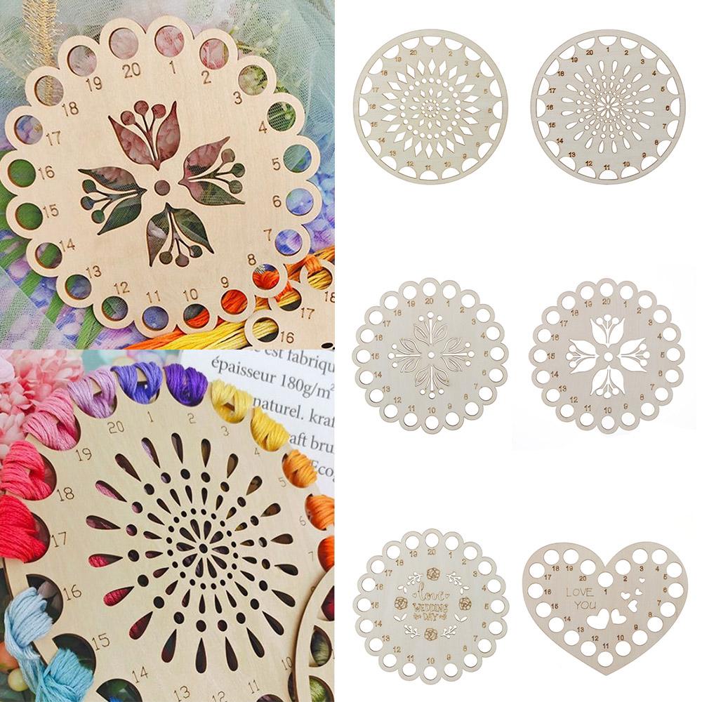 Sewing Accessories Wood Embroidery Floss Organizer Cross Stitch Thread Holder Storage Tools