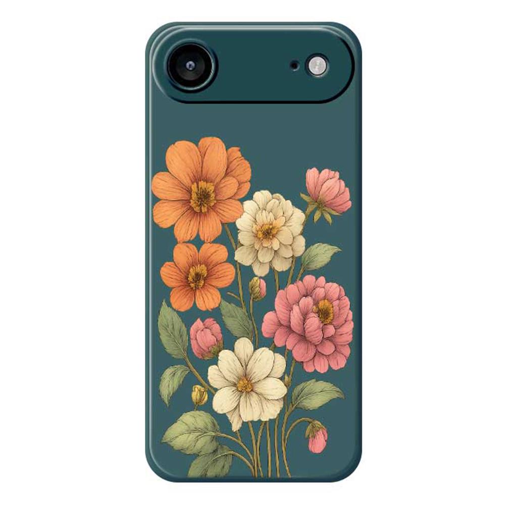 Для iPhone 17 Air Case Чехол для телефона с принтом красивых цветов, ТПУ с прямыми краями, задняя крышка