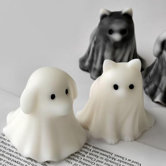 Animal Ghost Candle Mold DIY Cat Dog Resin Silicone Molds