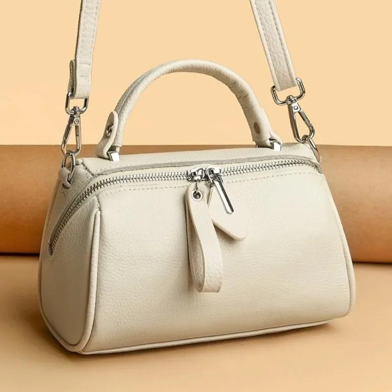 Новые элегантные женские сумки через плечо из цельной коровьей кожи, первый слой, сумка через плечо в стиле ретро из коровьей кожи, высокое качество, повседневная милая сумка