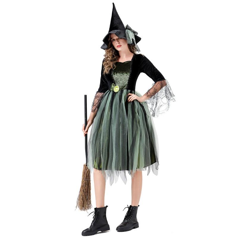 Adult Witch Costume Halloween Wizard Of Oz Themed Party Stage Performance Role Play