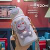 Children Mug Stainless Steel Leak-Proof Vacuum Flask With Straw Cartoon Thermal Water Bottle Drinkware
