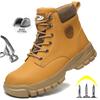 Мужские защитные ботинки со стальным подноском, противоударные, рабочие, неубиваемые, водонепроницаемые, для походов, защитные