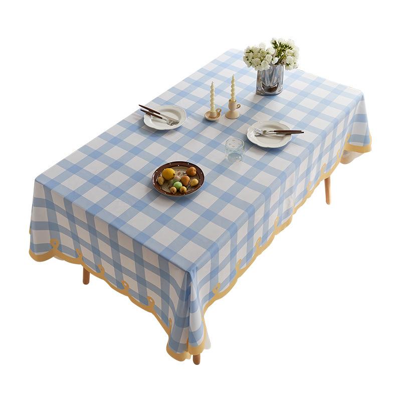 Waterproof Special-Shaped Tablecloth, Anti-Scalding Table Mat, Hemp Fabric Tablecloth, Light Luxury, High-End Coffee Table Cover