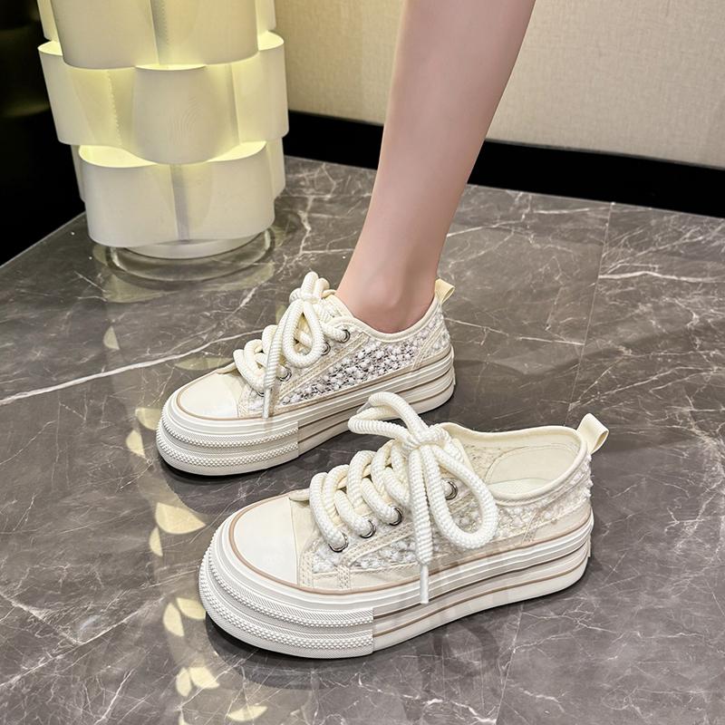 Холщовые туфли женские модные блестящие кроссовки на платформе из вулканизированной ткани дизайнерские летние повседневные спортивные кроссовки из холста обувь Zapatillas