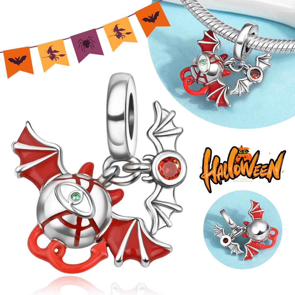 Медь Череп Черный Демон Голова Тыквы Призрак Хэллоуин Подвеска Ювелирные Изделия Бусины Оригинальный Браслет Бутик Шармы Подарок